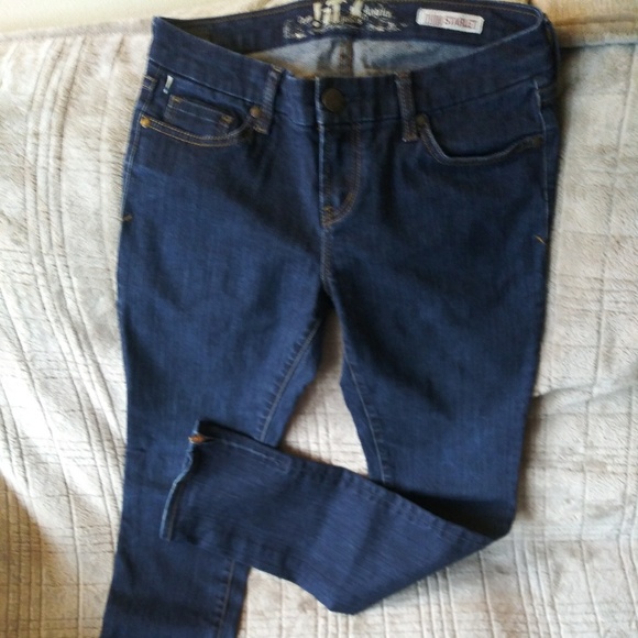 Zippered ankle/straight leg stretch jeans - Picture 1 of 1